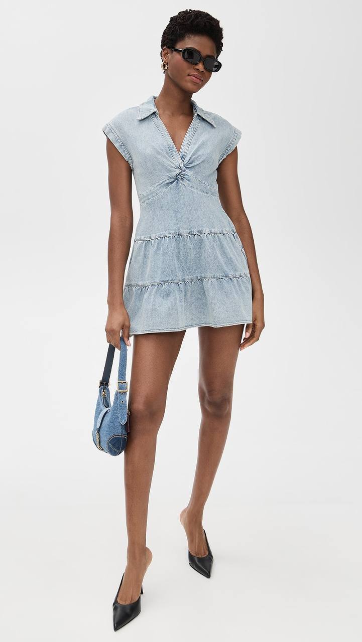 AO Mila Twist Denim Minidress