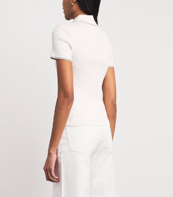 MJ Rib-Knit Polo Shirt