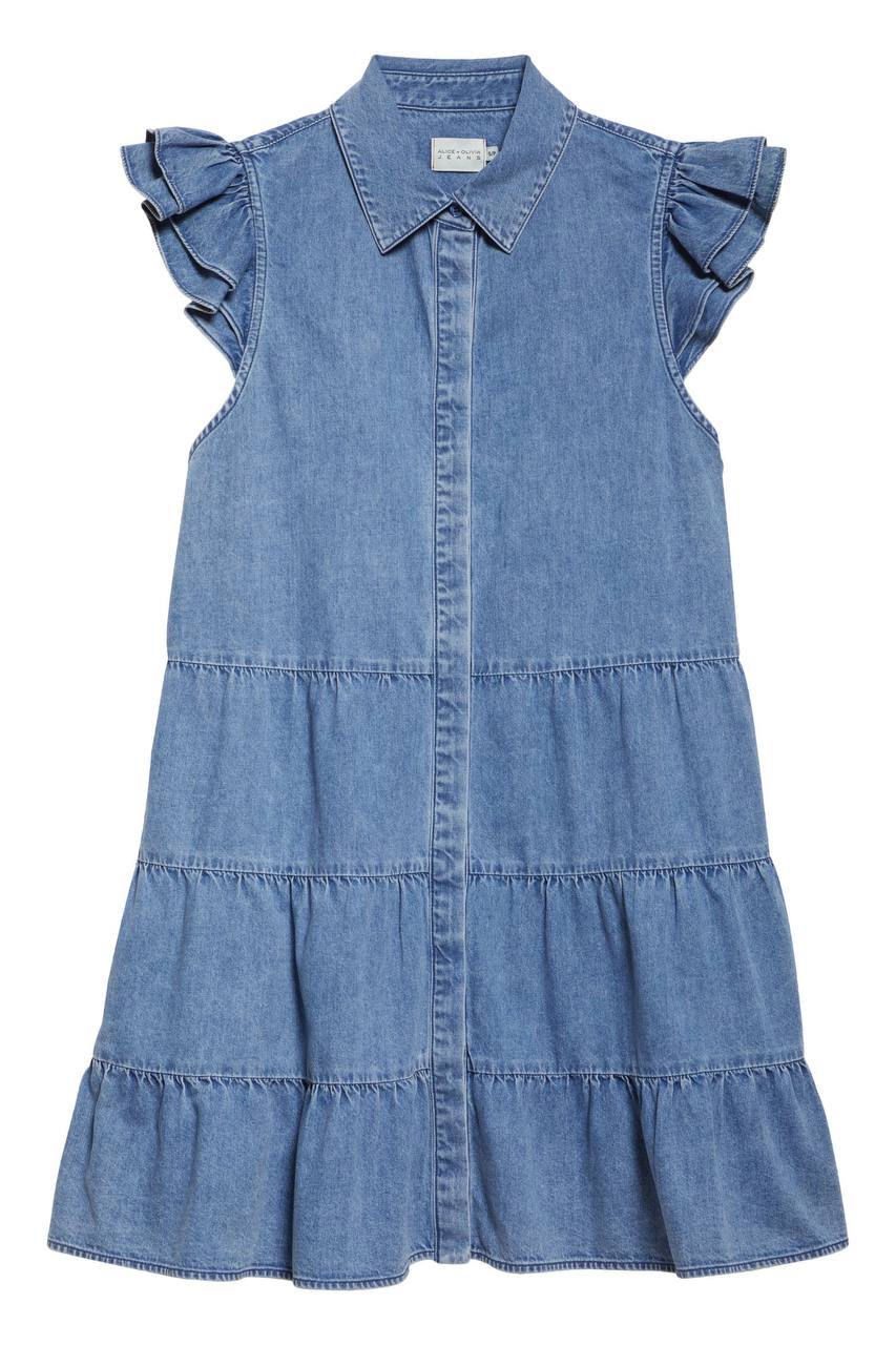 AO Jem Denim Tiered Mini Dress