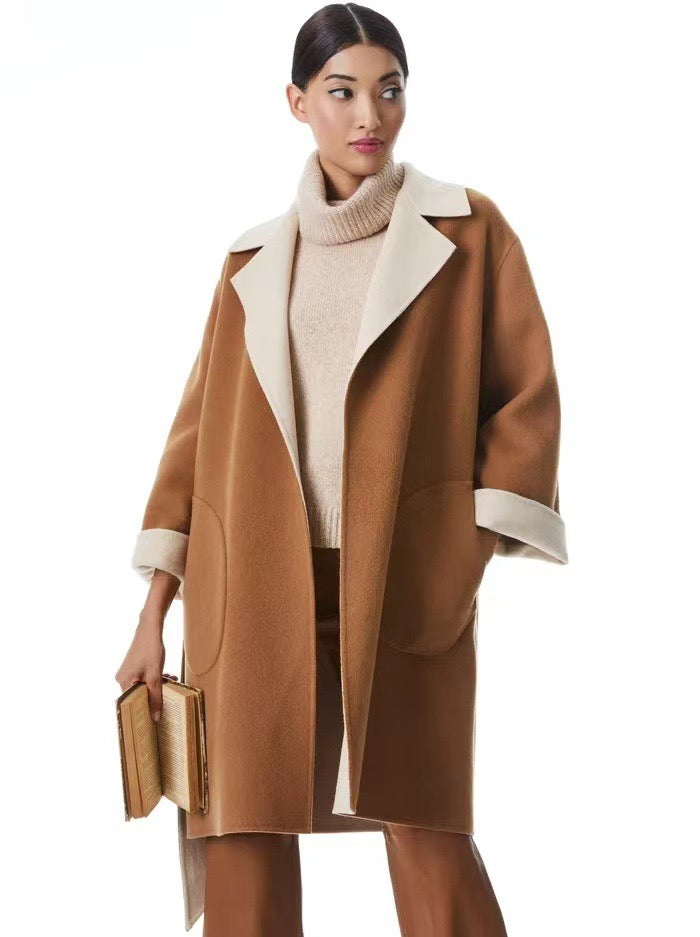 AO Tomiko Reversible Wrap Coat | Wool-cashmere