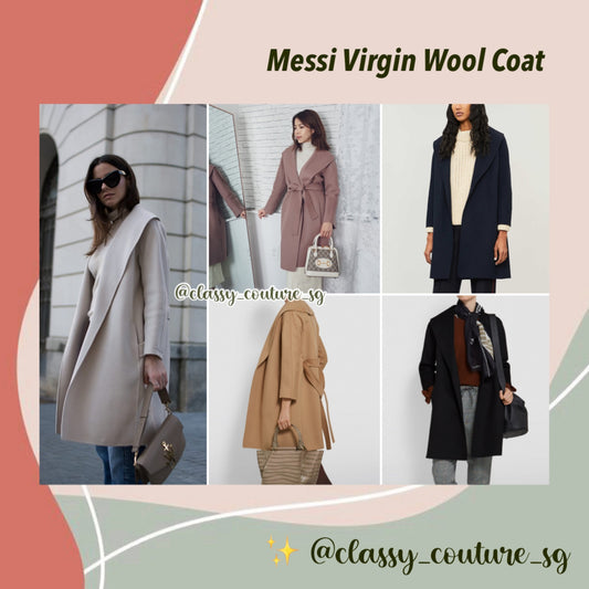 MM Messi Belted Wrap Coat | Virgin Wool