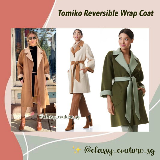 AO Tomiko Reversible Wrap Coat | Wool-cashmere