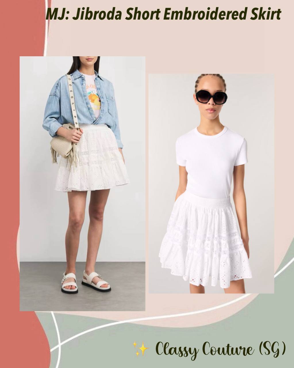 MJ Jibroda Short Embroidered Skirt