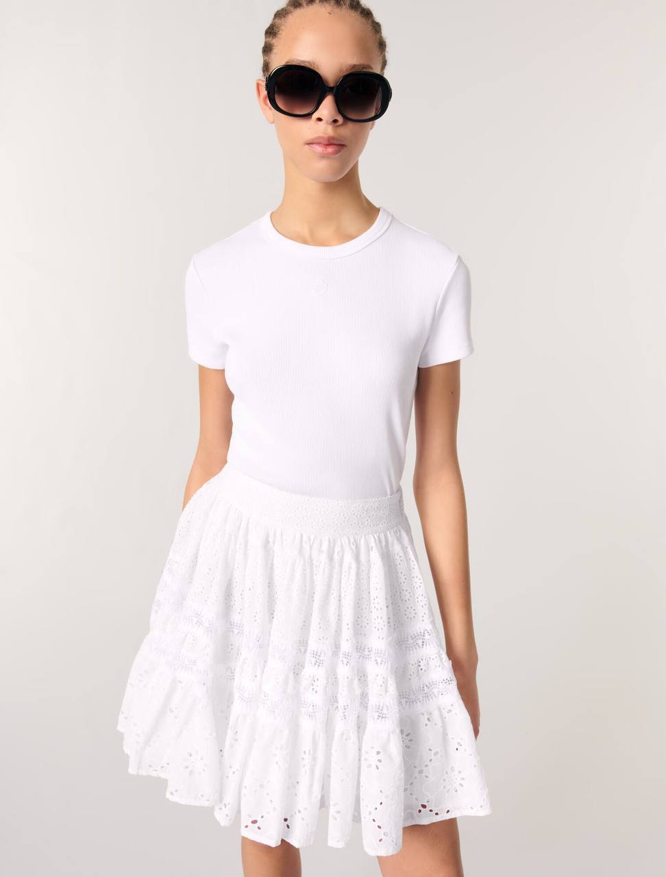MJ Jibroda Short Embroidered Skirt