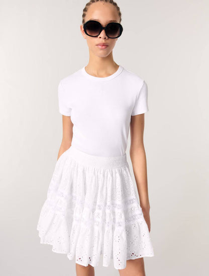 MJ Jibroda Short Embroidered Skirt