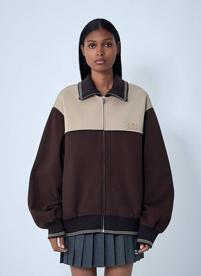 MM Colour-Blocked Zip Up Sweat Shirt