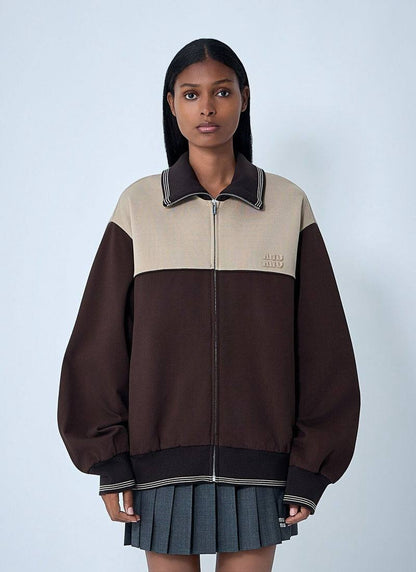MM Colour-Blocked Zip Up Sweat Shirt