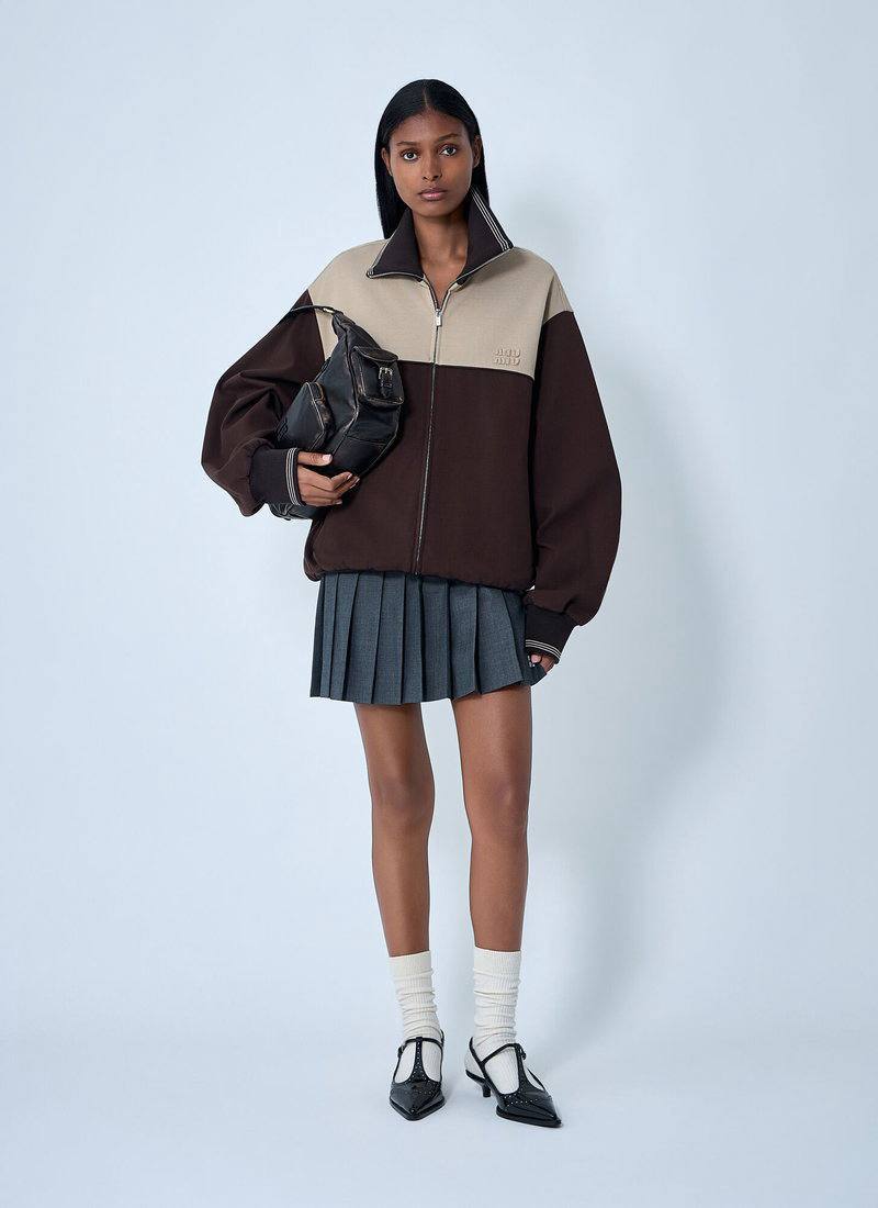 MM Colour-Blocked Zip Up Sweat Shirt