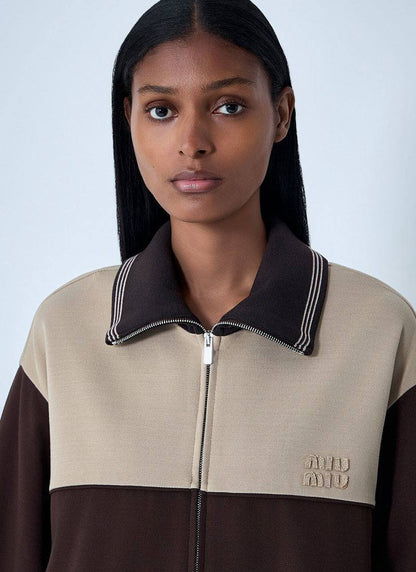 MM Colour-Blocked Zip Up Sweat Shirt