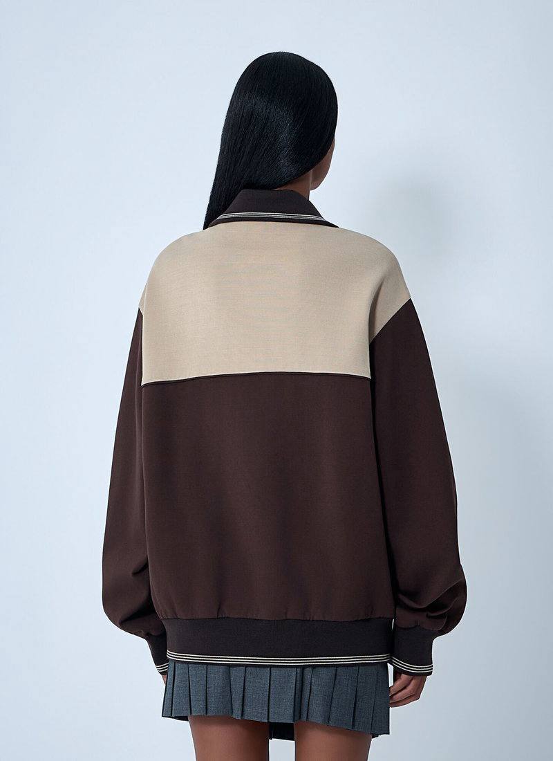 MM Colour-Blocked Zip Up Sweat Shirt