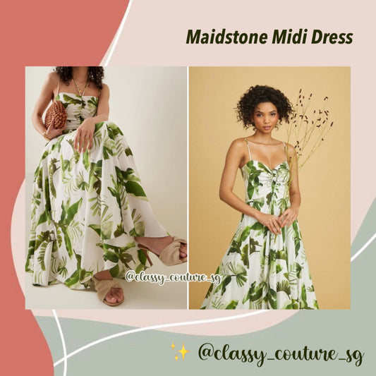 CC Maidstone Midi Maxi Dress | Tropical Jungle Ivory