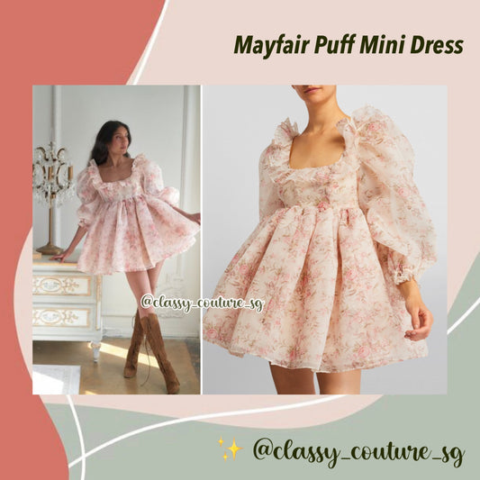 Sk Mayfair Puff Mini Dress in Renaissance Girl