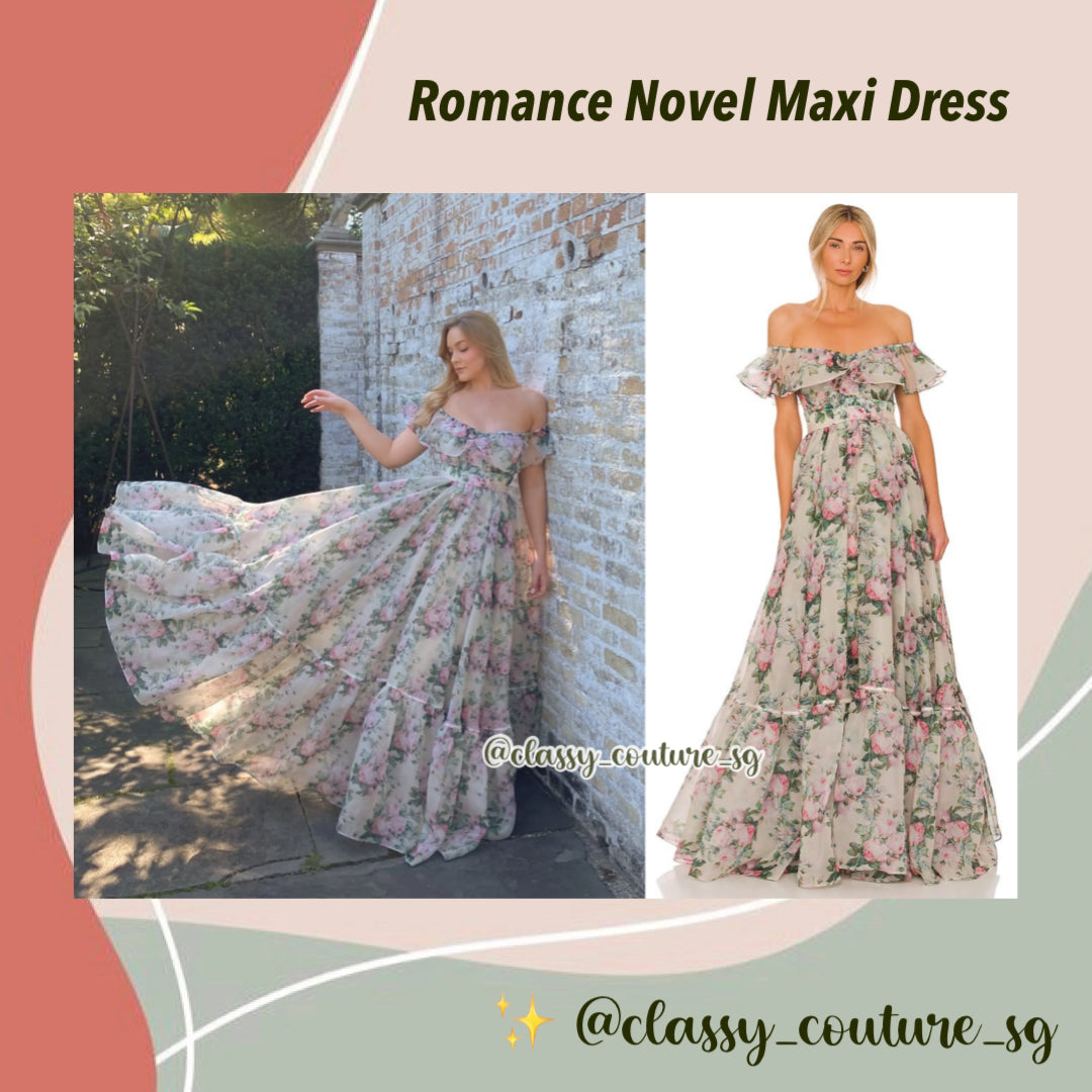 Sk x REVOLVE The Romance Novel Maxi Dress in Garden Roses