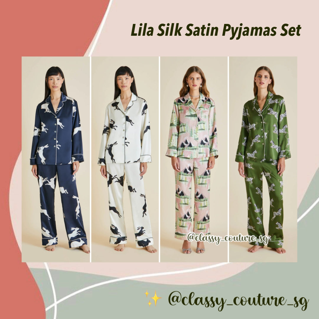 OVH Lila Silk Satin Pyjamas Set