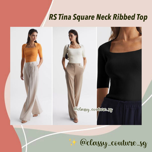 RS Tina Square Neck Ribbed Top