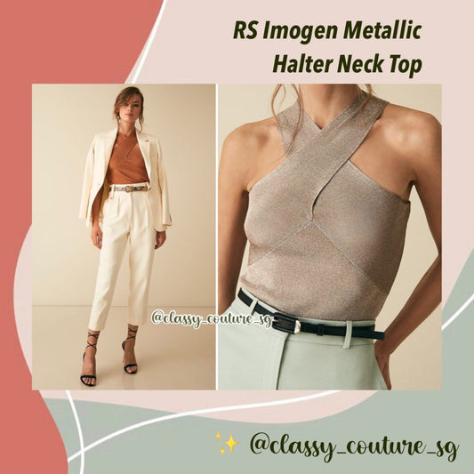 RS Imogen Metallic Halter Neck Top