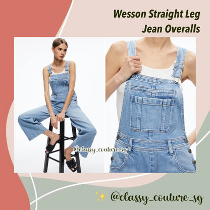 AO Wesson Straight Leg Jean Overalls Jumpsuit