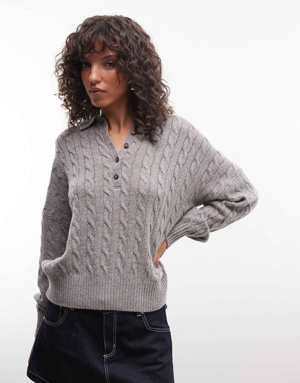 Cable Wool-Cashmere Polo-Collar Jumper - Image 16