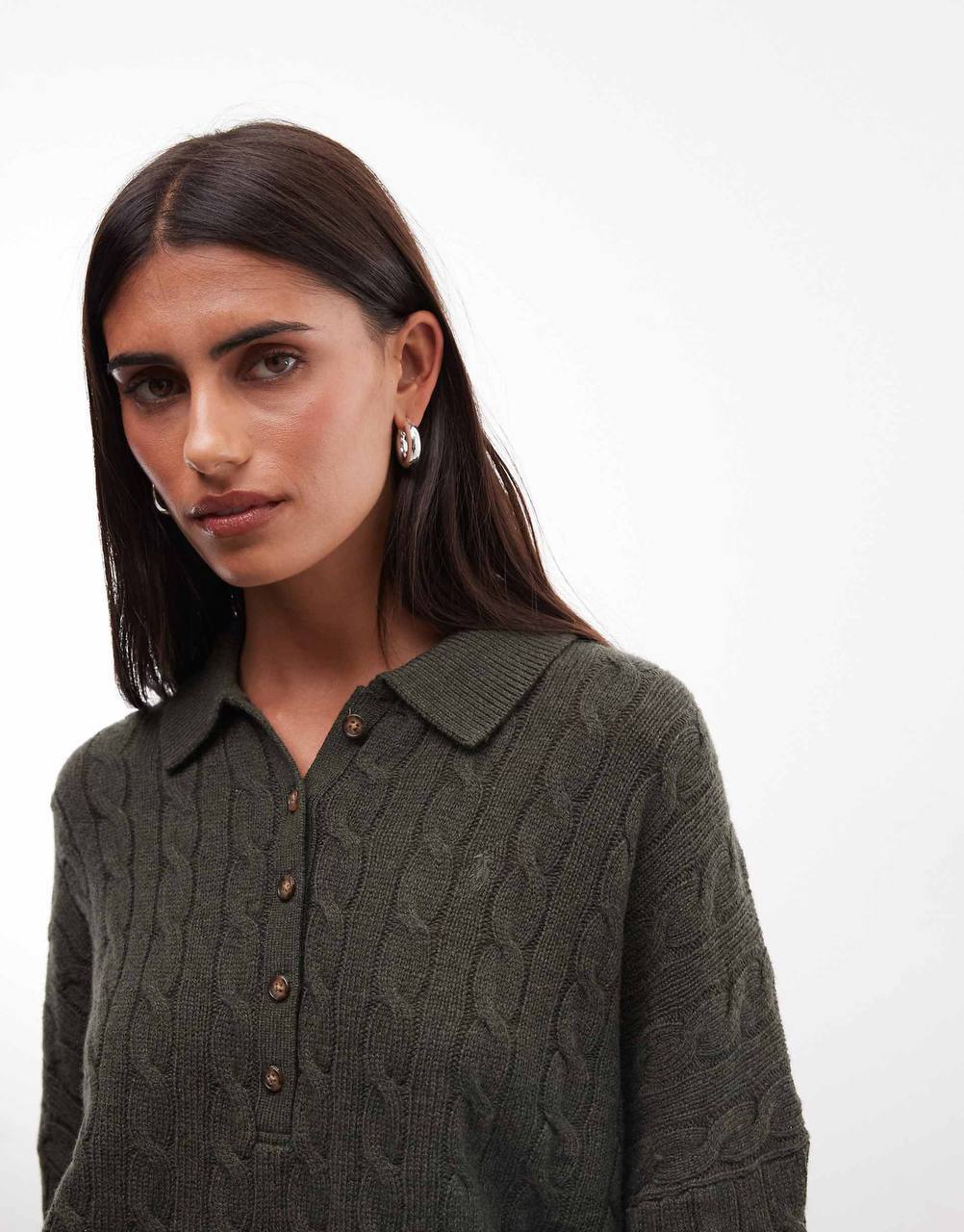 Cable Wool-Cashmere Polo-Collar Jumper - Image 9