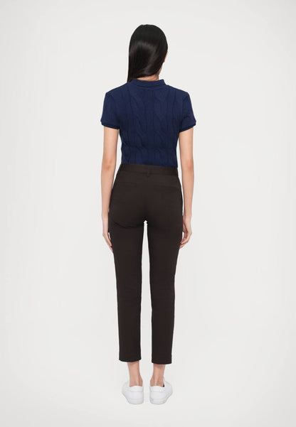 RL Cropped Cable Knit Polo Shirt