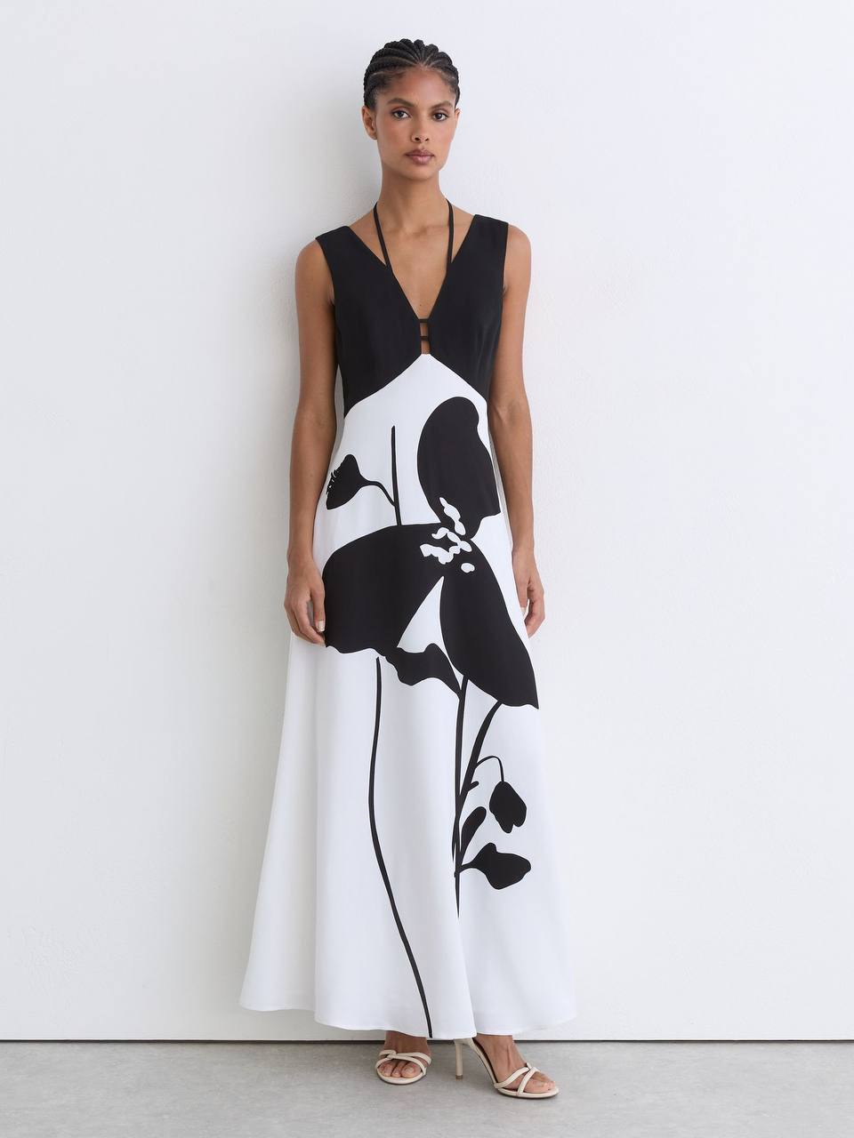RS Cecile Graphic Floral-Print Maxi Dress