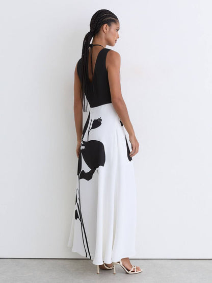 RS Cecile Graphic Floral-Print Maxi Dress