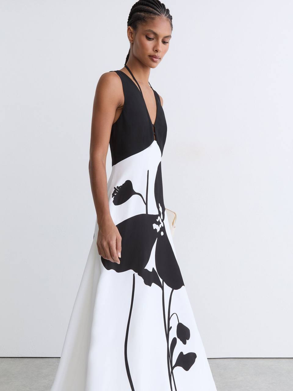 RS Cecile Graphic Floral-Print Maxi Dress