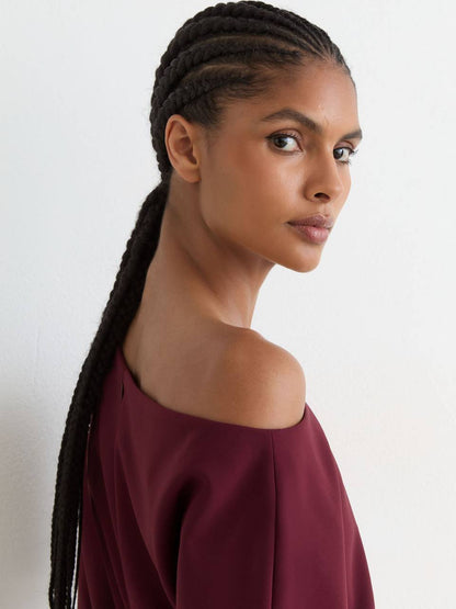RS Connie Off-Shoulder Ruched Midi Dress