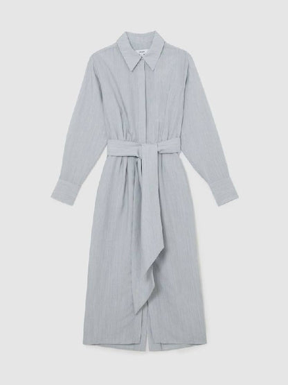 RS Blue Gianna Modal-Blend Tie-Waist Shirt Dress