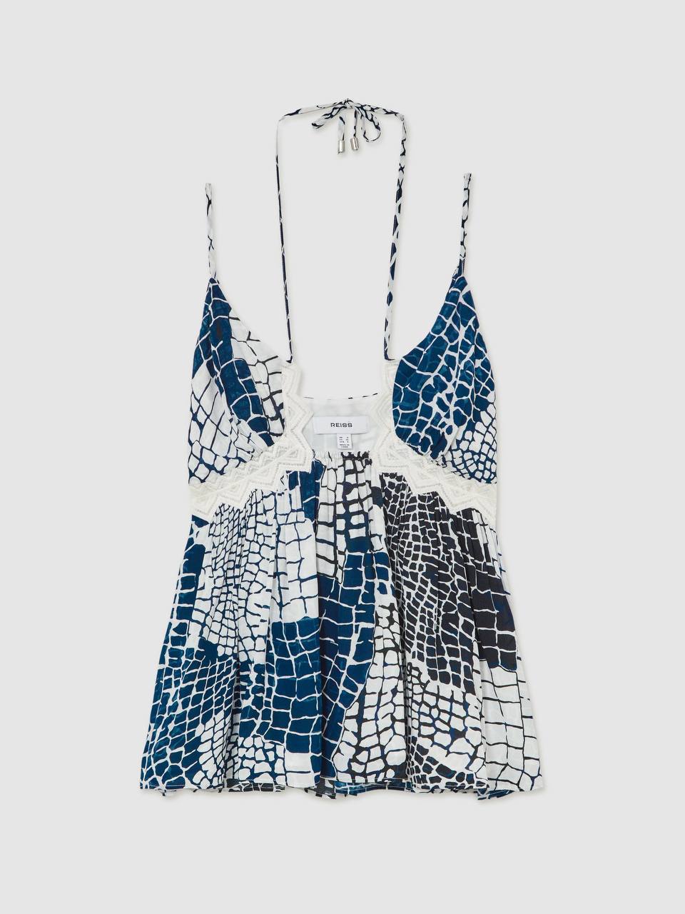 RS Estella Animal Print Lace Trim Cami Top