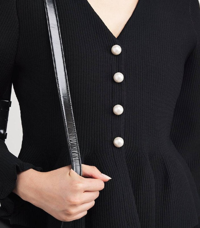 SD Peplum Pearl Buttoned Cardigan