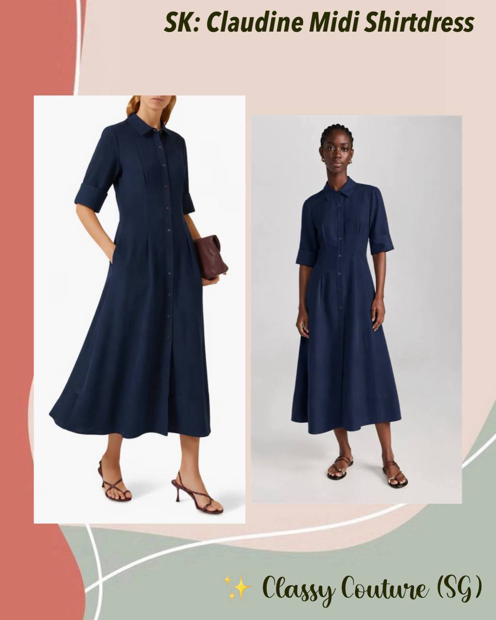 SK Claudine Midi Shirtdress