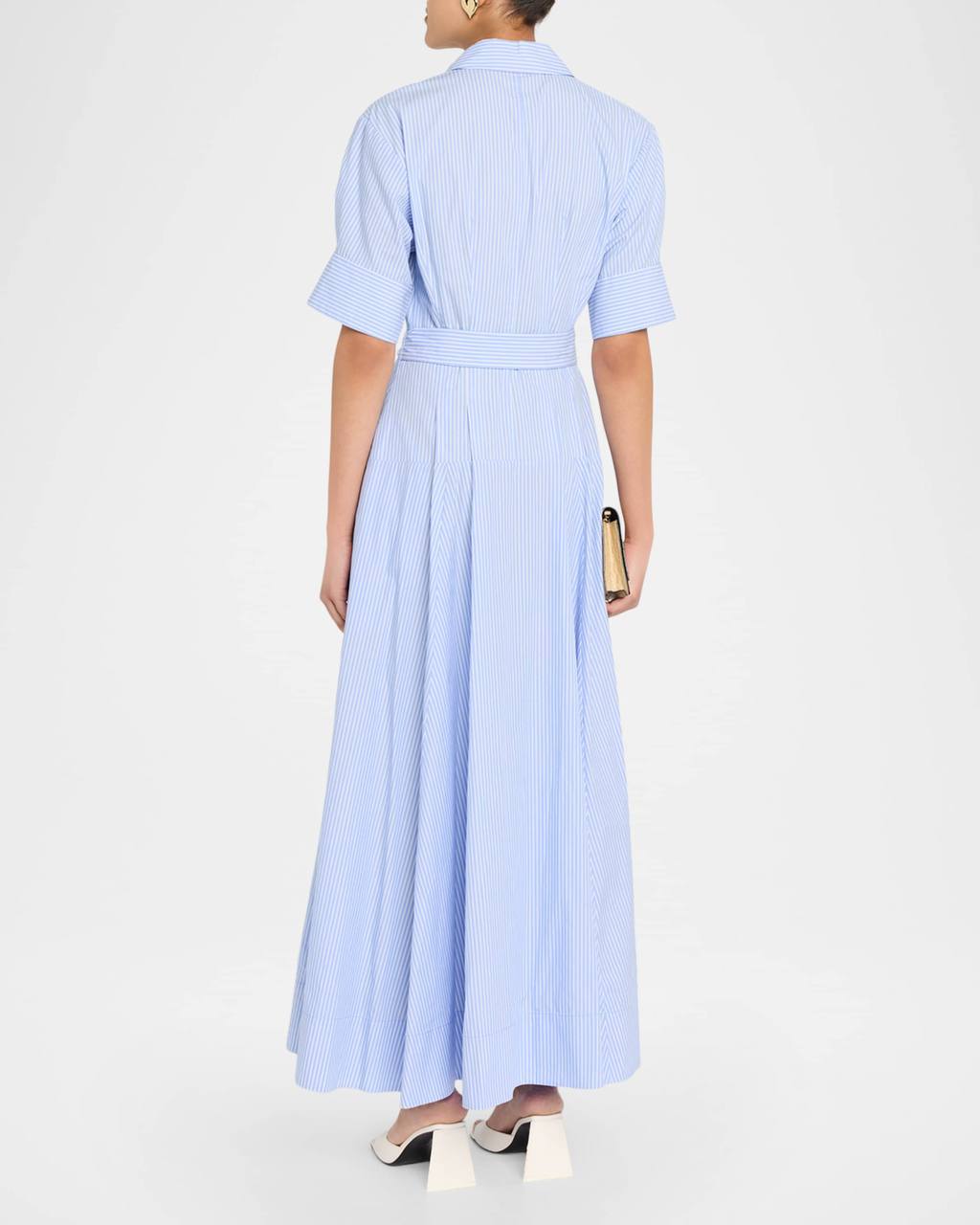 SK Truman Striped Cotton Shirtdress