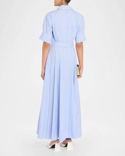 SK Truman Striped Cotton Shirtdress