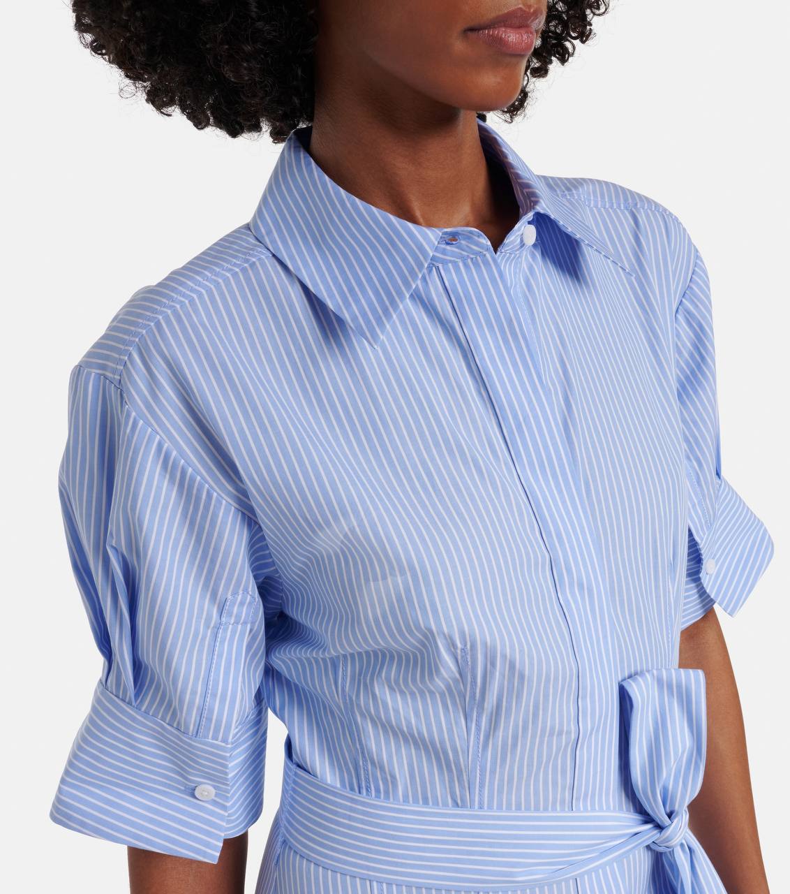 SK Truman Striped Cotton Shirtdress