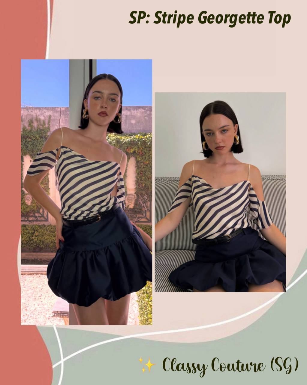 SP Stripe Georgette Top
