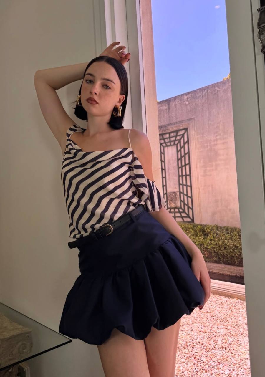 SP Stripe Georgette Top