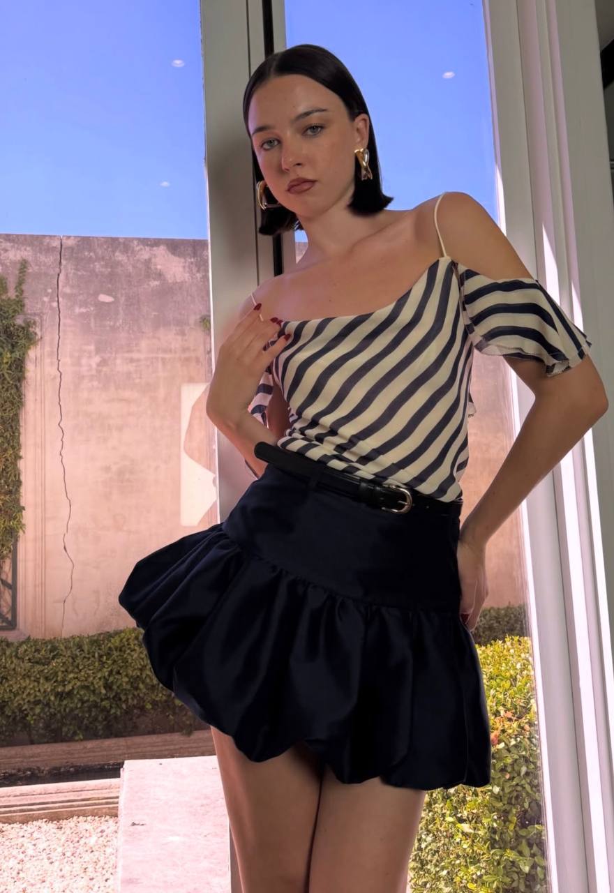 SP Stripe Georgette Top