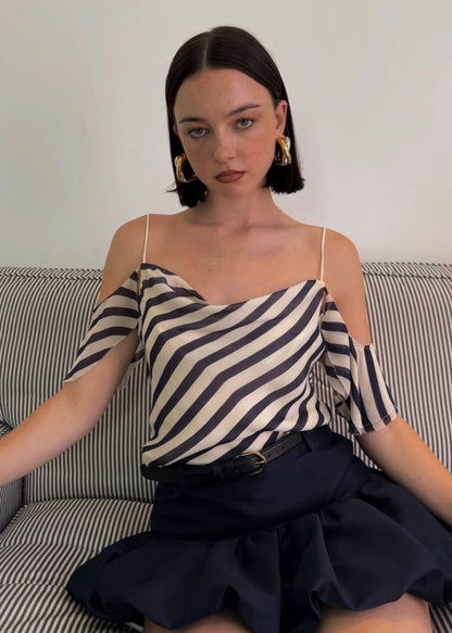 SP Stripe Georgette Top