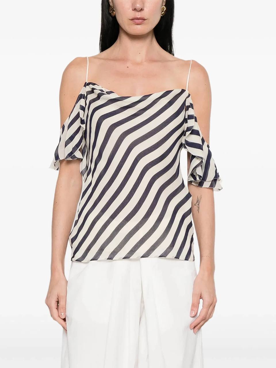 SP Stripe Georgette Top