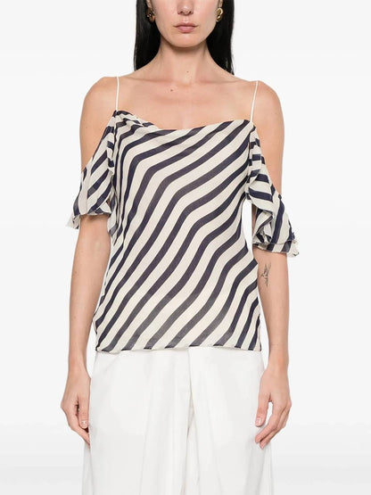 SP Stripe Georgette Top