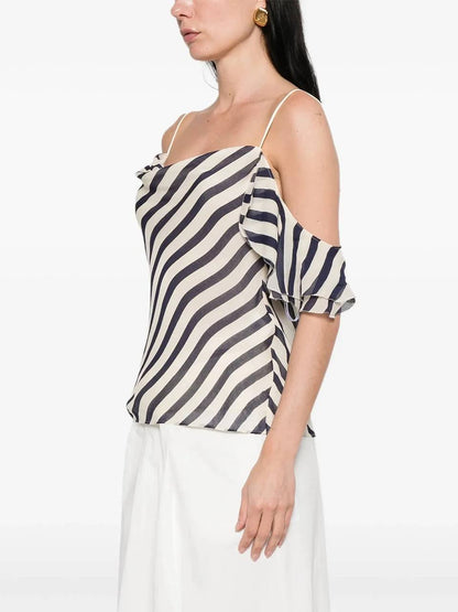 SP Stripe Georgette Top