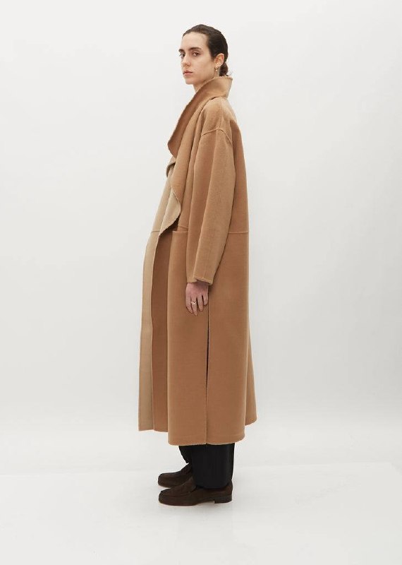 TOT Two-Tone Signature Wool Cashmere Coat