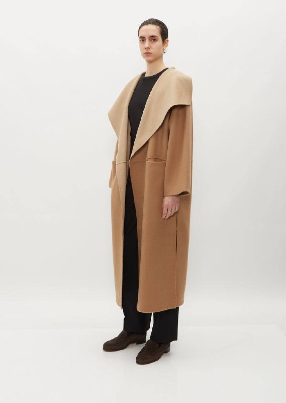TOT Two-Tone Signature Wool Cashmere Coat