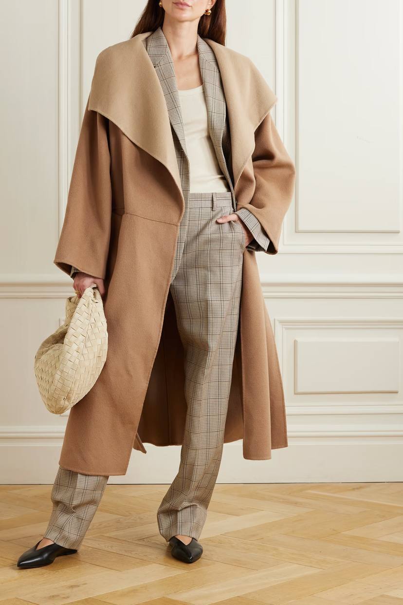 TOT Two-Tone Signature Wool Cashmere Coat