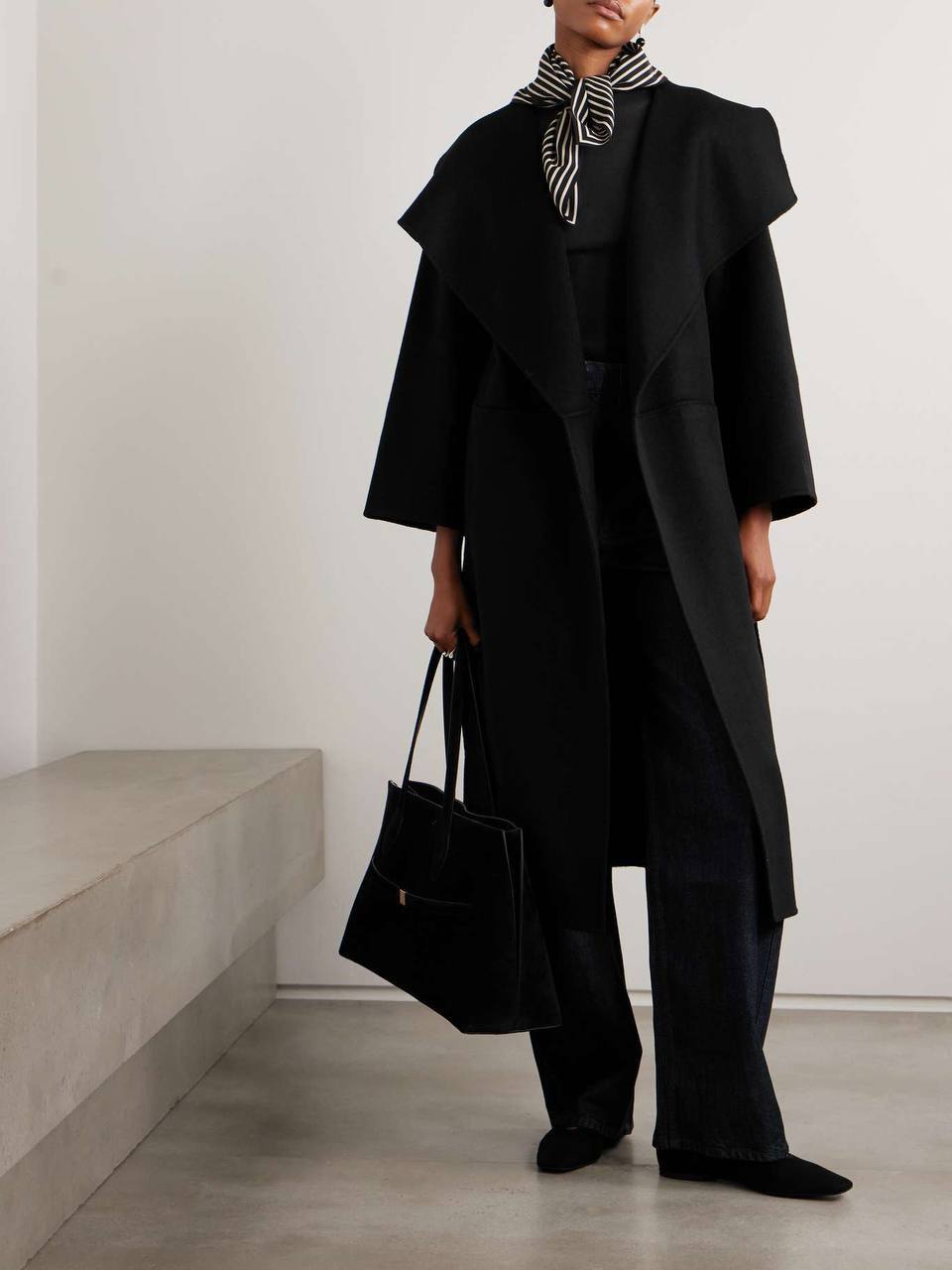 TOT Two-Tone Signature Wool Cashmere Coat