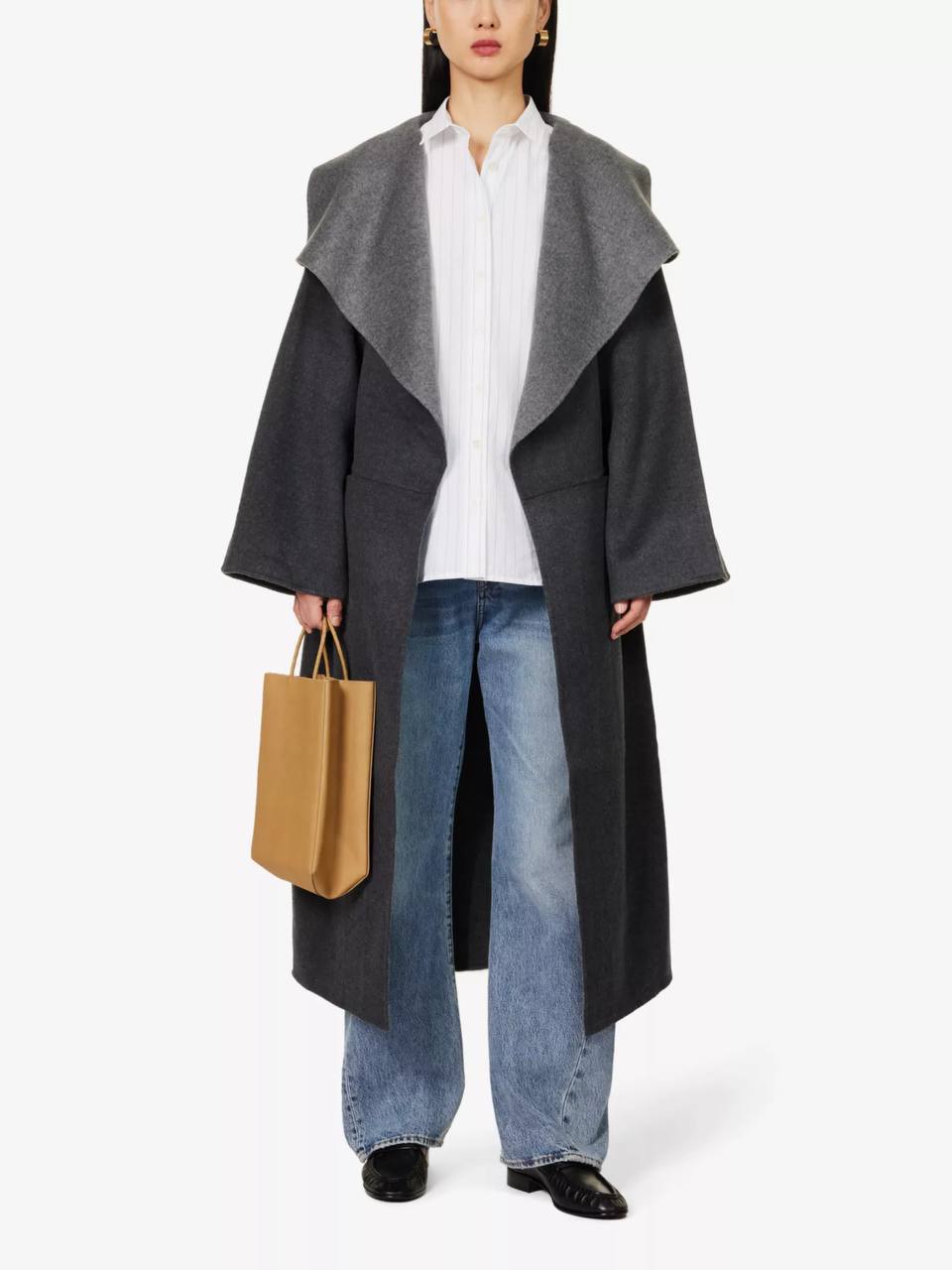TOT Two-Tone Signature Wool Cashmere Coat