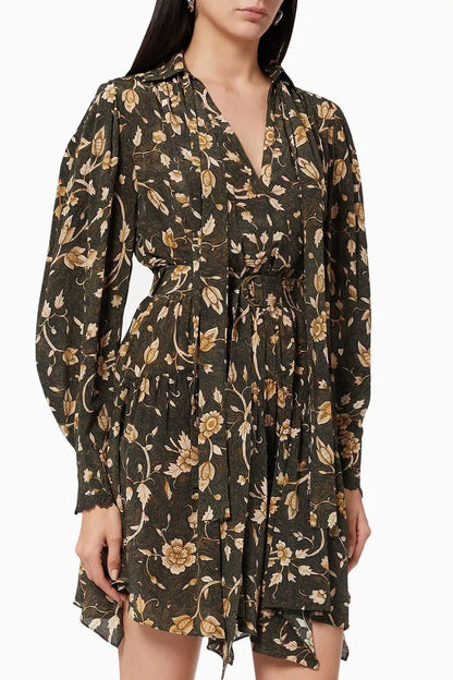 UJ Emmeline Dress in Floral Crepe de Chine