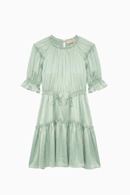 UJ Juliette Silk Cinched Shift Mini Dress