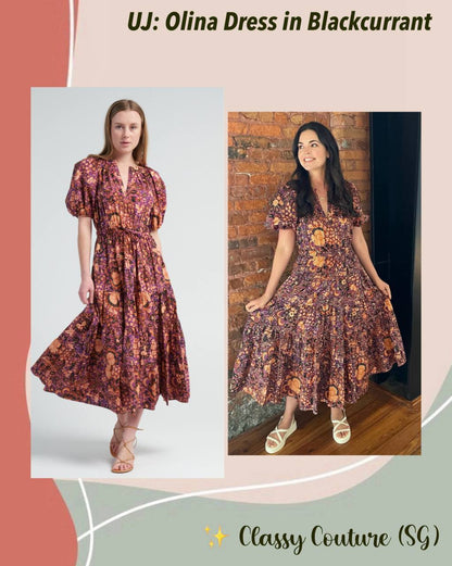 UJ Olina Dress in Blackcurrant